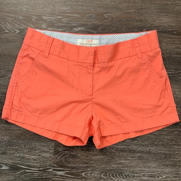 J. Crew Chinos Shorts Orange Sorbet color - Sz 2 - Picture 1 of 3